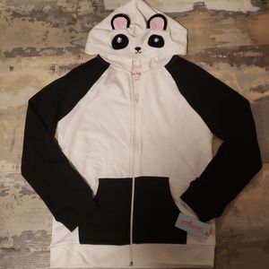 Girls hooded Zip up Hoodie Animal Hood 14/16